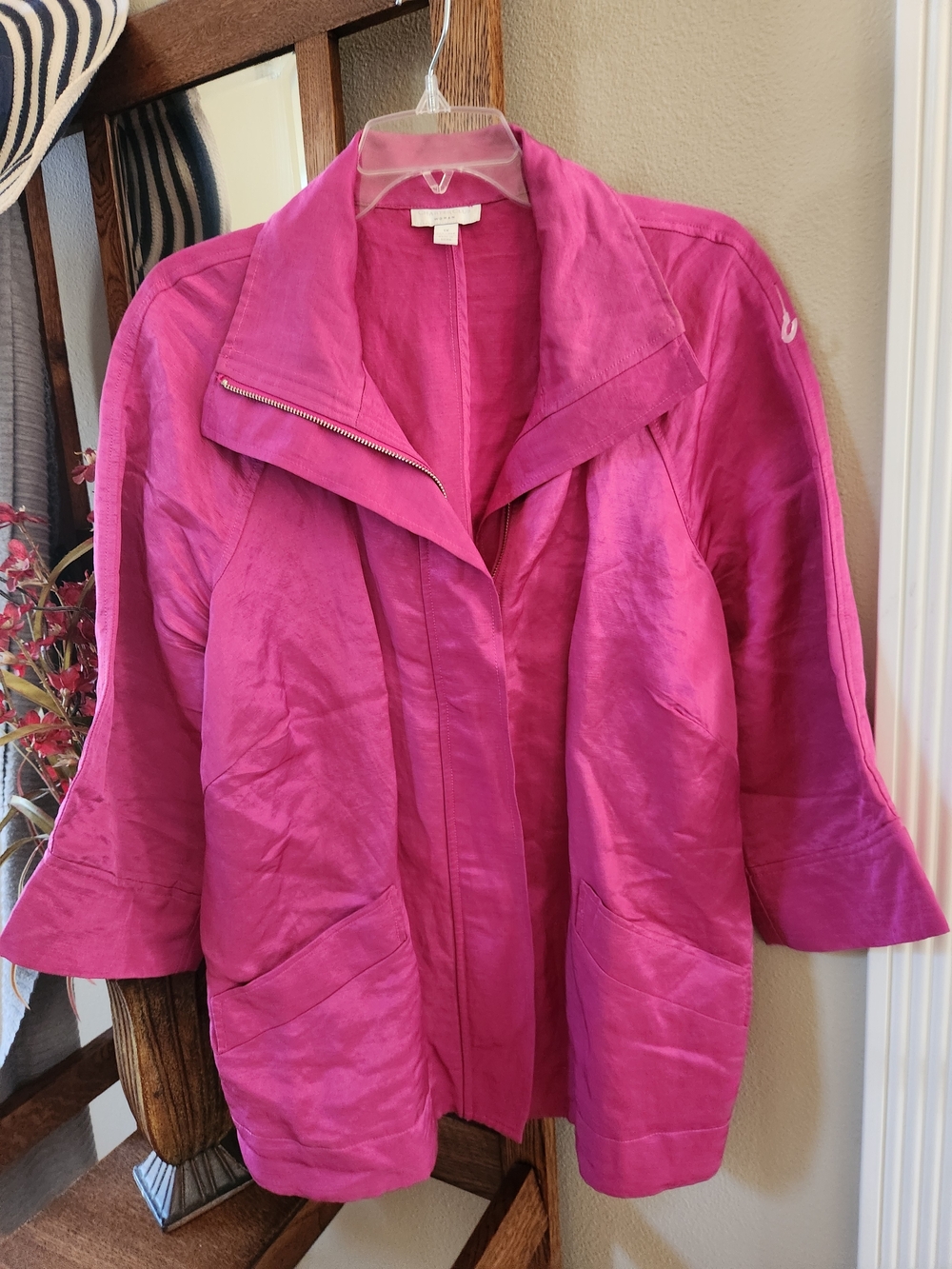 Charter Club Women's Fuchsia Open-Front Jacket